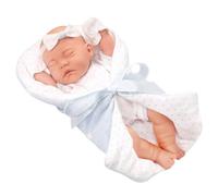 JAWSEU Reborn Silicone Poupée 30cm avec Vêtements Réaliste Simulation Nouveau-Né Lavable - Jouet Simulée Cadeau pour Enfant Garçon Fille