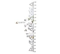 JAWSEU Tableau Croissance Miroir Autocollant Mural, Croissance Hauteur Toise Forme Géométrique Autocollants Muraux Stickers Tableau de Hauteur de Mur pour Enfants Chambres