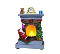 JAWSEU Village de Noël Lumineux, Maison De Noël Lumineuse LED Maison Village Noel, Miniature Decoration Noel Village Résine Enfant Veilleuse LED Maison Ville Scène Figurines Ornement Cadeau