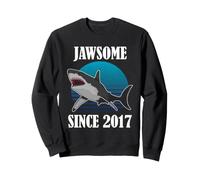 Jawsome Since 2017 Shark Lover Retro Ocean Animal Humour Vibe Sweatshirt