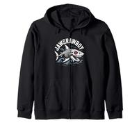 Jawsrawboy Squelette Requin Vagues Art Sweat à Capuche