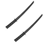 JAWUZ 2 PCS Épée télescopique imprimée en 3D, Jouet Katana Fidget imprimé en 3D, modèle d'épée de samouraï rétractable par gravité imprimé en 3D, Jouet de samouraï rétractable en Plastique(Noir)
