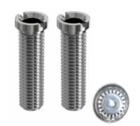 JAWUZ 2 Pièces Argent Vis pour Panier D'évier Acier Inoxydable Vis Creuse Vis de Bonde, pour Bonde evier cuisine Lavabo cuisine Accessoires pour évier de cuisine, M12 x45 mm