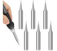 JAWUZ 6pièces Pointes Fer à Souder 900M-T Kit de Pointe de Soudure pour Ha kko, Ra dio Sh ack, TE NMA, AT TEN, Qu ick, Aoy ue, Yih ua Station de Soudure (900M-T-I)