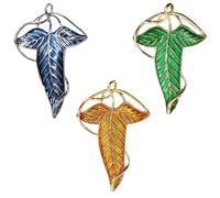 JAWUZ Lot De 3 Broches En Forme De Feuille d'Elfe,Broches Médiévales Pour Femme,Broches Personnalisées,Broches Vintage,Parfaites Pour Les Amateurs De Seigneur Des Anneaux Et Amateurs De Passe-Temps