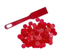 JAWUZ Loto jetons magnétiques et baton, Loto enfant, 1 Bâton Magnétique + 100 Jetons Loto, Jetons Magnétiques avec Stick, Rot
