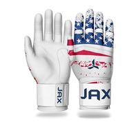 JAX Batting Gloves - Modèle One Strap Cuff - Gants de batteur de baseball et softball - USA - XL - Gants de frappe traditionnels sans filet - Gants de batteur de baseball pour adultes