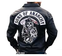 Jax Teller Highway Veste à capuche en cuir synthétique Noir, Noir - Cuir synthétique., M