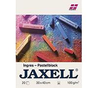 Jaxell 476900 Ingres Bloc pastel 24 x 31 cm 20 feuilles 100 g/m² Blanc naturel, sans acide et pH neutre, idéal pour les dessins pastel, crayon, tubes, fusain, blanc