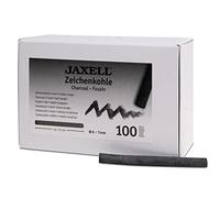 JAXELL 48238 Lot de 100 charbons de qualité d'artiste rigides et couvrants - Longueur : environ 7,5 cm - Ronde - Diamètre : 6-7 mm