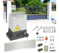 Jaxguom Actionneur de portail coulissant 370 W - Jusqu'à 800 kg - 12 m - Kit motorisation de porte coulissante - Avec télécommandes et fonction Wi-Fi - Entraînement automatique de portail à battants