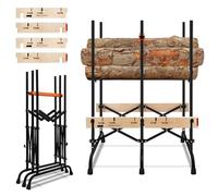 Jaxguom Chevalet de sciage pliable pour tronçonneuse - Chevalet de scie à bois avec sécurité d'éjection et échelle de mesure - Charge maximale : 150 kg - Tréteau à bois pour coupe rapide du bois de