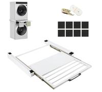 Jaxguom Lot de 2 cadres intermédiaires pour sèche-linge et machine à laver, kit intermédiaire avec tiroir pour machine à laver et sèche-linge | Kit de montage intermédiaire pour buanderie | Convient