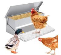 Jaxguom Mangeoire automatique pour poules, 5 kg, avec pédale automatique, étanche et anti-rats