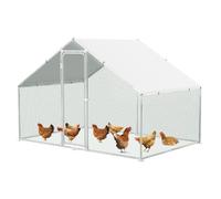 Jaxguom Poulailler - 3 x 2 x 2 m - En acier galvanisé - Enclos pour petits animaux - Avec toit pare-soleil et porte - Pour animaux de compagnie, poules, oiseaux, petits animaux et plantes