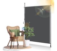 Jaxguom Store vertical extérieur à pince - 120 x 270 cm - Extensible - Store vertical avec manivelle - Sans perçage - Brise-vue de balcon et protection contre le vent - Pour jardin et terrasse