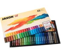 Jaxon 47448 Lot De 48 Pastels À L'huile Dans Un Étui En Carton, Couleurs Brillantes Et Résistantes À La Lumière, Idéal Pour Les Artistes, Les Peintres Amateurs, Les Enfants, L'école, Les Cours D'art, 