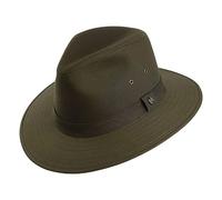 Jaxon & James Chapeau Fedora Safari en Toile Cirée Olive XL