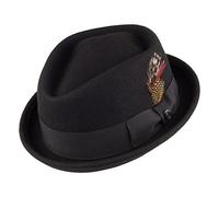 Jaxon & James Chapeau Pork Pie Déformable Diamond Crown Noir Small