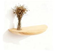 Jaxuzegs Étagère Murale en Bois Flottant Etagere en Bois Rustique avec extrémité Arrondie pour Salon Chambre à Coucher 38 * 20 * 3cm,Natural
