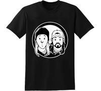 Jay and Silent Bob Just Jay and Silent Bob T-Shirt Unisex Streetwear Printed Short Sleeve Tee Shirt Black Men's