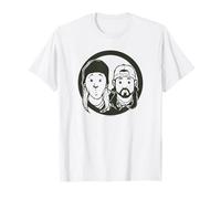 Jay and Silent Bob Simple Cartoon Faces T-Shirt