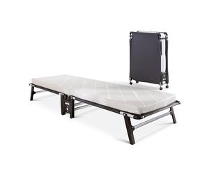 JAY-BE® HE70 Hideaway Folding Bed with e-Fibre Mattress, Single, Marron Foncé Ou Noir