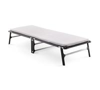 JAY-BE Value Folding Bed, Single, with Breathable Airflow Mattress Lit Pliant avec Matelas en Fibre électronique à Rebond, Métal avec revêtement en Poudre, Noir, Simple