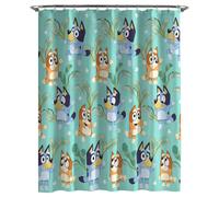 Jay Franco Bluey et Bingo Fabric Curtain de douche - Kids Teal Bathroom D? Cor