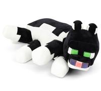 Jay Franco Coussin Peluche Chat Noir et Blanc Tuxedo Cat - Doudou Enfant - Animal en Peluche Ultra Doux de 40 cm - Déco Jeu vidéo Minecraft