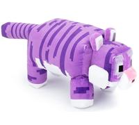 Jay Franco Coussin Peluche Tigre Violet - Doudou Enfant - Animal en Peluche Ultra Doux de 53 cm - Déco Jeu vidéo Minecraft