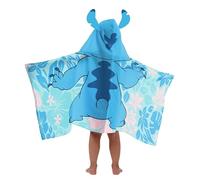 Jay Franco Disney Lilo & Stitch - Poncho-Serviette de Bain à Capuche 56 x 130 cm, 100% Coton, Peignoir pour Enfants