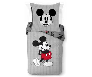 Jay Franco Disney Mickey Mouse - Parure de lit Une Personne pour Enfant - Ensemble Housse de Couette et taie d'oreiller 80 x 80 cm - 100% Coton