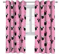 Jay Franco Disney Minnie Mouse Coeurs & Amour Rideaux - Lot de 2 Panneaux imprimes - 100% Microfibre - 183x168cm