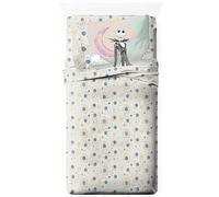 Jay Franco Disney Parure de lit 3 pièces super douce en microfibre avec taies d'oreiller réversibles pour lit simple L'Étrange Noël de monsieur Jack Skellington