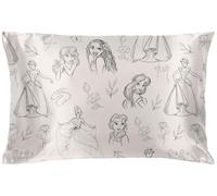 Jay Franco Disney Princess Taie d'oreiller en satin - Taille standard 50 x 75 cm Taie d'oreiller en permium beige soyeux