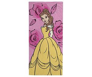 Jay Franco Disney Princesses Les Roses de Belle - Serviette de Plage - 71x147 cm - 100% Coton