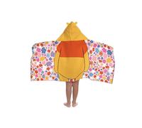 Jay Franco Disney Winnie L’Ourson - Serviette Cape De Bain À Capuche 56 × 56 cm pour Enfants, Ultra Douce pour Bain, Plage, Piscine Et Voyage, Produit sous Licence Officielle, Multicolore