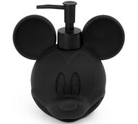 Jay Franco Distributeur de Savon pour Enfant Tête de Mickey Mouse Disney - Pompe à Lotion ou à Savon Liquide - Rigolo et Rechargeable - Noir Mat et doré