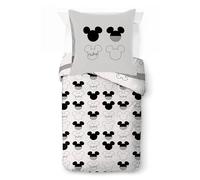 Jay Franco Kids Disney Mickey Mouse Ensemble de Housse de Couette - Literie Ultra Douce avec taie d'oreiller, Housse Uniquement, Couette Non Incluse, Beige, 2 pièces Simple