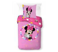 Jay Franco Kids Disney Minnie Mouse Ensemble de Housse de Couette - Literie Ultra Douce avec taie d'oreiller, Housse Uniquement, Couette Non Incluse, Multicolore, 2 pièces, Simple