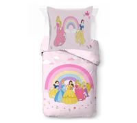 Jay Franco Kids Disney Princess - Parure De Lit Simple Ultra Douce avec Taie, Housse DE Couette Seule (Garnissage Non Inclus), Rose, 2 Pièces