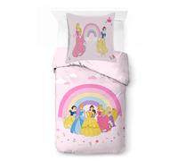Jay Franco Kids Disney Princess - Parure De Lit Simple Ultra Douce avec Taie, Housse DE Couette Seule (Garnissage Non Inclus), Rose, 2 Pièces