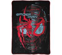 Jay Franco Kids Disney Spiderman Miles Morales Couverture en Peluche - 130x150 cm Couverture Polaire Douce et Confortable pour la Chambre à Coucher et Le canapé, Produit sous Licence Officielle, Noir