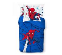Jay Franco Kids Marvel Spider-Man Comprenant Un Drap et Une taie d'oreiller - Literie Douce et Confortable pour la décoration de la Chambre, Produit sous Licence Officielle, Bleu, 3 pièces Simple