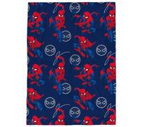 Jay Franco Kids Marvel Spiderman Couverture en Peluche - 130 x 150 cm Couverture Polaire Douce et Confortable pour la Chambre à Coucher et Le canapé, Produit sous Licence Officielle, Bleu