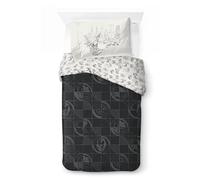 Jay Franco Kids Marvel Spiderman Ensemble de Housse de Couette - Literie Ultra Douce avec taie d'oreiller, Housse Uniquement, Couette Non Incluse, Noir, 2 pièces Simple