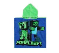 Jay Franco Kids Minecraft Graffiti Mobs - Serviette de Bain Poncho à Capuche pour Enfants, 56 cm x 56 cm