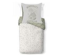 Jay Franco Kids Mojang Minecraft Ensemble de Housse de Couette - Literie Ultra Douce avec taie d'oreiller, Housse Uniquement, Couette Non Incluse, Beige, 2 pièces Simple