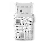 Jay Franco Kids Star Wars Ensemble de Housse de Couette - Literie Ultra Douce avec taie d'oreiller, Housse Uniquement, Couette Non Incluse, Blanc, 2 pièces Simple